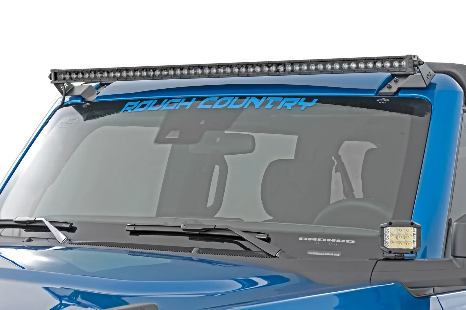 Fits Ford Bronco(21-24) LED Light Upper Windshield 50_ Black Single Row 71043